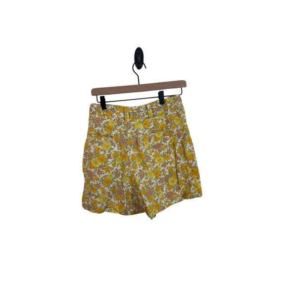 Faithful The Brand Celia Skort in Floral Yellow Print Skirt 4 - Picture 4 of 4